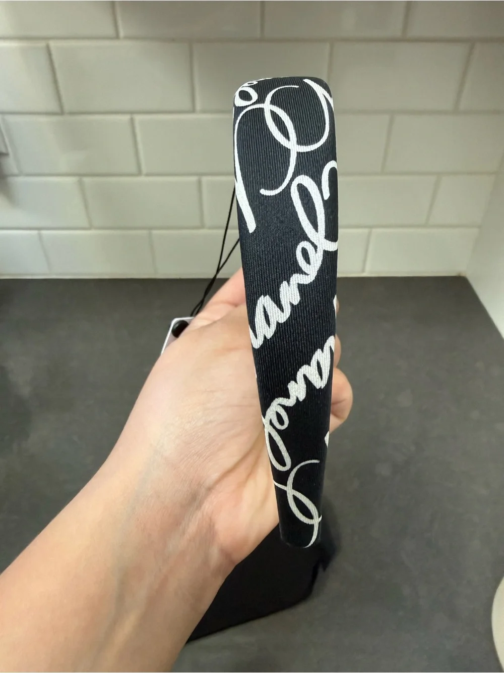 Chanel Black and White Headband
